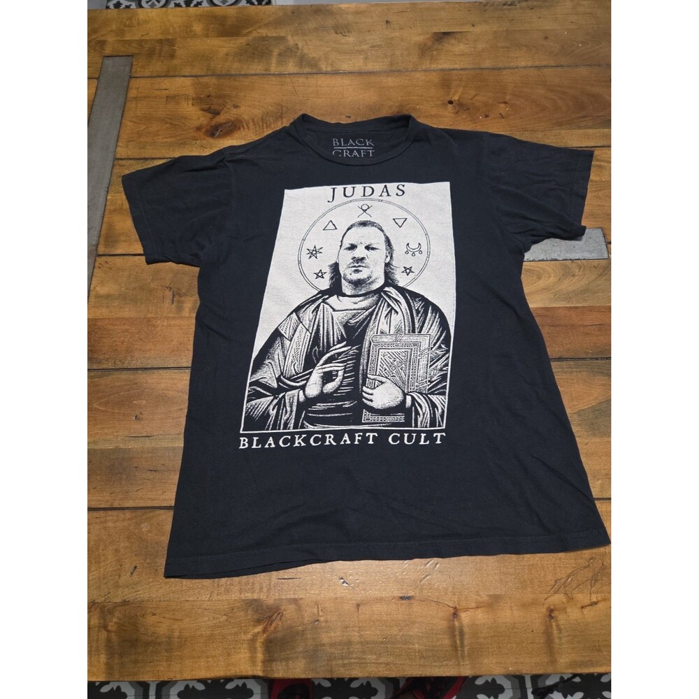 blackcraft cult shirt chris jericho judas wrestling gothic graphic black tee s